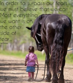 In order to surpass our fears we must first believe that we can. Most everything we want is on the other side of fear.. ~April Peerless