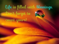 Life is filled with blessings. Don't forget to count yours! ~April