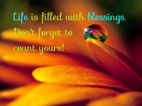 Life is filled with blessings. Don't forget to count yours! ~April