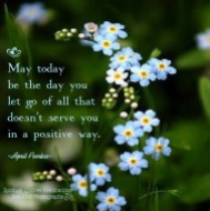 May today bring you joy. May today bring you love. May today be the day you let go of all that doesn't serve you in a positive way. April Peerless
