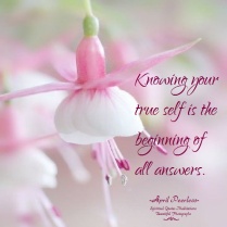 Knowing your true self is the beginning of all answers. A.Peerless